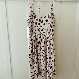 Aqua Blush and Black Patterned Dress